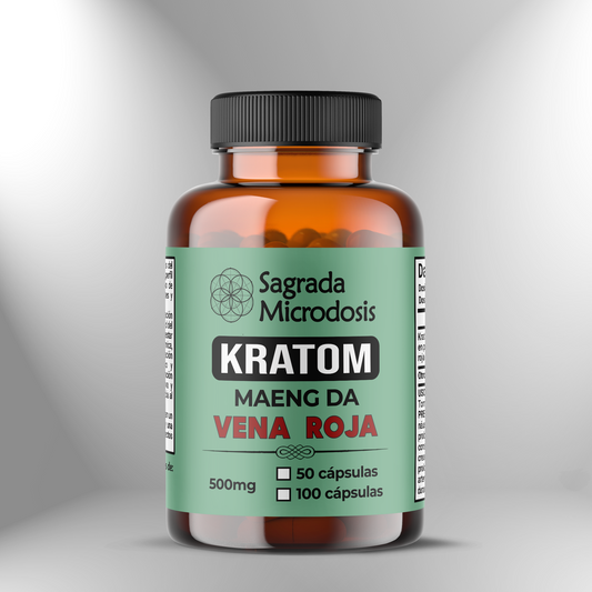 Kratom rojo (Maeng Da) 500mg - 50 y 100 cápsulas