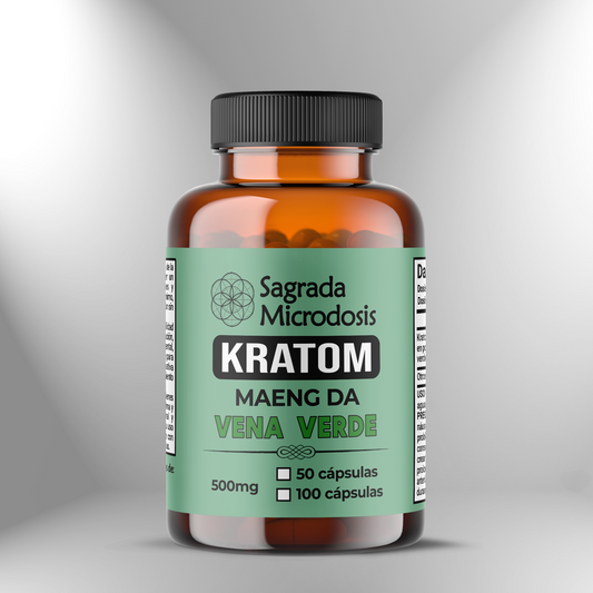 Kratom verde (Maeng Da) 500mg - 50 y 100 cápsulas
