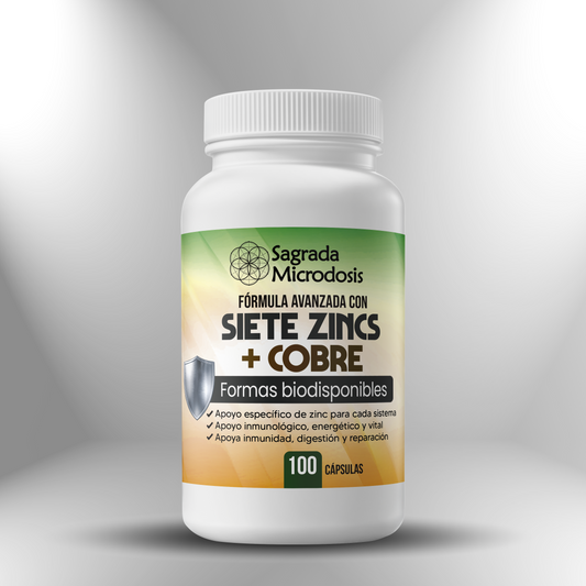 Siete Zincs + Cobre (50mg Zinc elemental) - 100 cápsulas